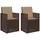 vidaXL Gartenstuhl 2 pcs braun 2 St.