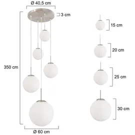 Steinhauer Bollique 5-flg. 60 cm rund / grau/weiß
