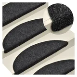 vidaXL Stufenmatten Selbstklebend 5 Stk. 56x17x3 cm Anthrazit Halbrund