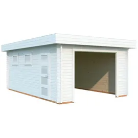 Palmako Einzelgarage Rasmus 4,20 x 5,98 m weiß lackiert