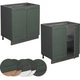 Vicco Spülenunterschrank Fame-Line 80 cm mit Regal, ohne Arbeitsplatte