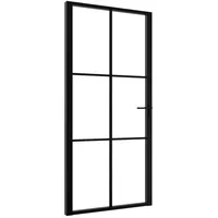 vidaXL ESG Glas und Aluminium rechts 102,5 x 201,5 cm schwarz