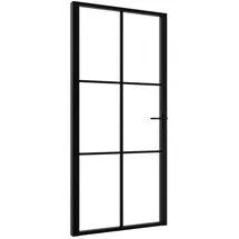 vidaXL ESG Glas und Aluminium rechts 102,5 x 201,5 cm schwarz