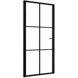 vidaXL ESG Glas und Aluminium rechts 102,5 x 201,5 cm schwarz