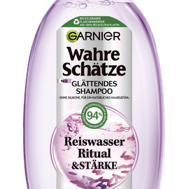 Garnier Wahre Schätze Glättendes Shampoo Reiswasser Ritual & Stärke - 250.0 ml