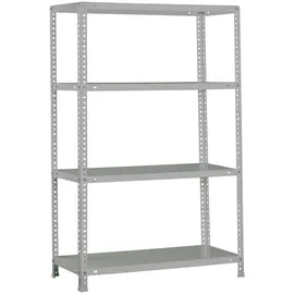 Proregal Schraubregal PANDA Mid HxBxT 150x80x30cm | 4 Fachböden | Fachlast 75kg | Grau