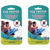 Tick Twister 00100-B Tick Remover Small and Large, Blue, Double Set, Two