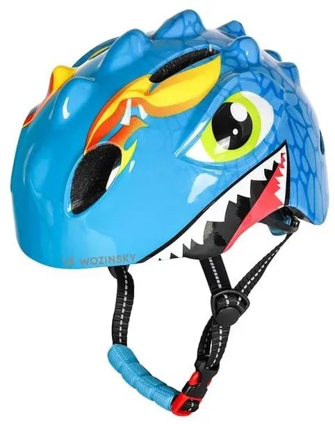 Children's Bicycle Helmet Dragon Motif Light 50-54 cm - Blue