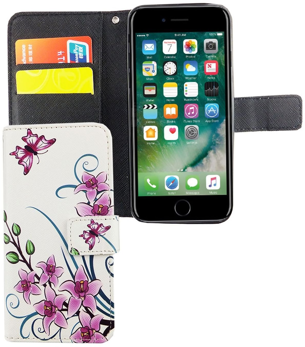 Hülle Handy Schutz für Apple iPhone 6 / 6s Case Cover Tasche Wallet Etui Bumper