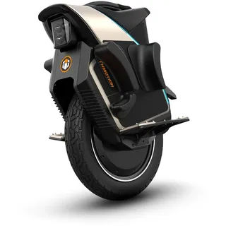 Inmotion Elektrisches Einrad V12S, für Erwachsene, schwarz, Reichweite bis zu 100 km, Geschwindigkeit begrenzt auf 20 km/h, 16-Zoll-Luftreifen, Touchscreen, Lautsprecher, schwarz