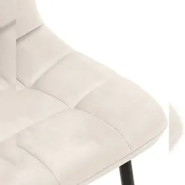 CLP Esszimmerstuhl Antibes Samt cremeweiß