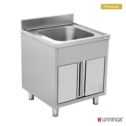 Spülenunterschrank 1 Becken 70x70x85cm kompakt Gastronomie