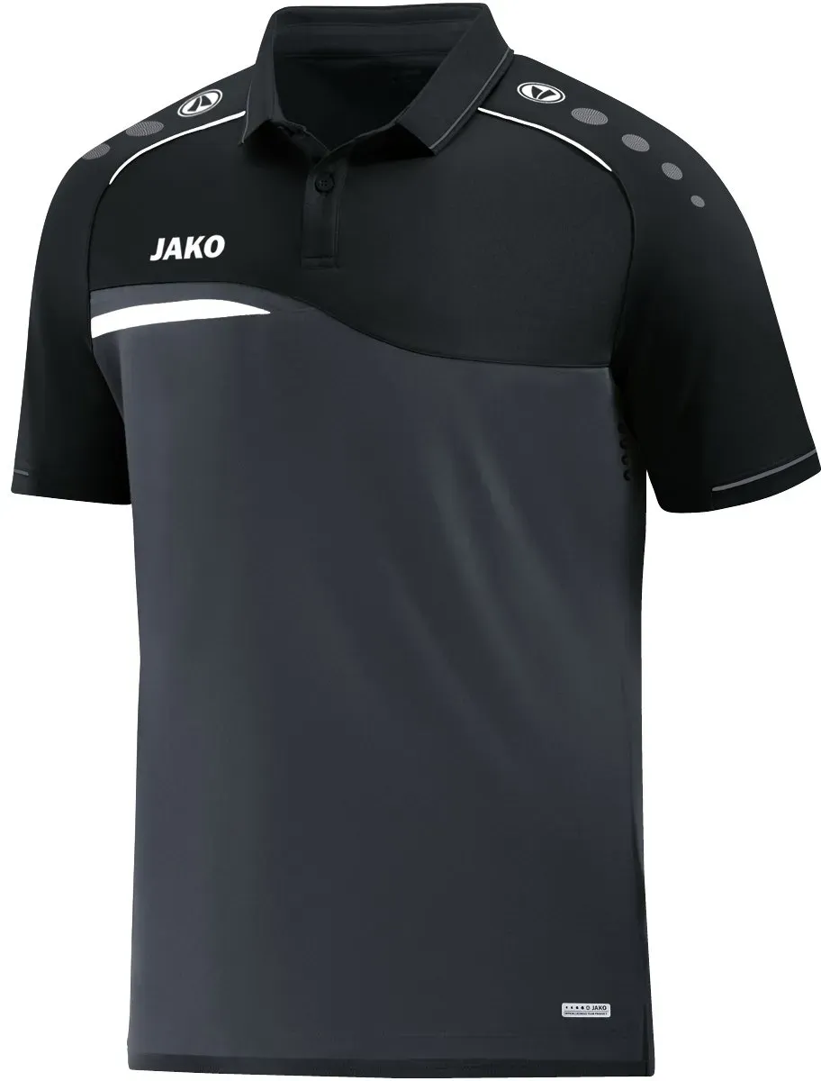 Jako Polo Competition 2.0 anthrazit/schwarz M - Farbe:anthrazit/schwarz$Größe:M