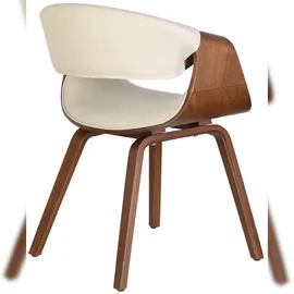 CLP Esszimmerstuhl Foley I Mit Armlehne Und Holzgestell I Küchenstuhl Und Wohnzimmerstuhl