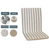 Sansibar Sylt Hochlehnerauflage SANSIBAR Gartenauflage Hochlehner LBH 120x50x5 cm braun braun