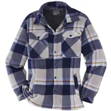 Terrax Workwear Overshirt mit Sherpa-Futter beige/blau XL