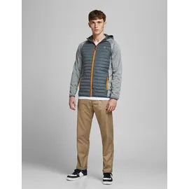 JACK & JONES Multi Quilted Jacke Grey Melange / Set In Sleeves M