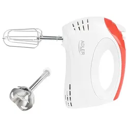 Camry Adler AD 4212, Handmixer, Rot, Weiß, Schlagen, Mischung, 300 W, Kunststoff