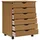 vidaXL Rollschrank mit Schubladen MOSS Honigbraun Massivholz Kiefer