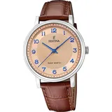 Festina Leder Herren Uhr Armbanduhr braun Luxus D2UF20660/2 - Braun
