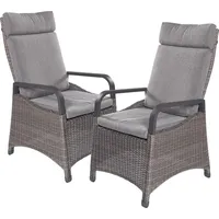 LC Garden 2er Set »Komido« Positionsstühle omega braun