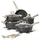 just perfecto Topf und Pfannenset Induktion mit deckel Schwarz ohne PTFE und PFOA 14 pcs - Kochtopfset Aluminium mit Antihaftbeschichtung - Töpfe Set - Schwarz