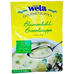 WELA Blumenkohl-Broccolisuppe mit gefriergetr. Blumenkohlröschen