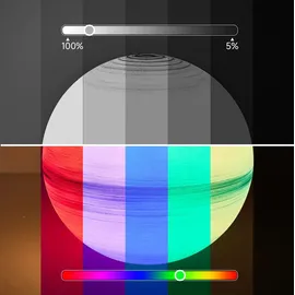 Eurotondisplay LED Gartenleuchte Kunststoff 60 cm inkl. Leuchtmittel RGB Dimmbar grau/weiß