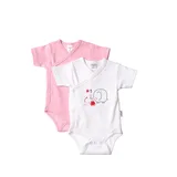 LILIPUT Body "Elefant", Mädchen, Gr. 62/68, EURO-Größen, pink (weiß, pink), 100% Baumwolle, bedruckt, kurz, Bodys Body, mit niedlichem Frontdruck