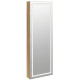 vidaXL Schmuckschrank mit Spiegel und LED-Beleuchtung