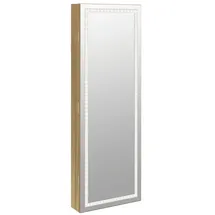 vidaXL Schmuckschrank mit Spiegel und LED-Beleuchtung