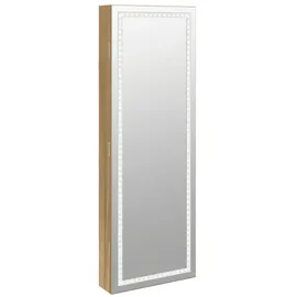 vidaXL Schmuckschrank mit Spiegel und LED-Beleuchtung