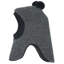 Maximo GOTS MINI-Schlupfmütze Wollfleece, Pompons, Jerseyfutter Made in Germany Wollfleece - 47