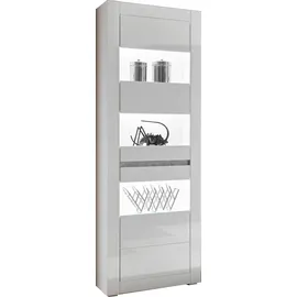 Home Affaire Wohnwand HOME AFFAIRE "Carat", weiß (weiß, weiß hochglanz), B:302cm, Kastenmöbel-Sets, Wohnwand, wird jeweils mit zwei Leisten angeliefert, 1 x grau, 1 x weiss