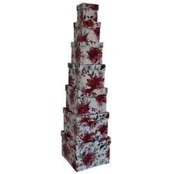 Geschenkkarton Weihnachtsstern, 35x25cm, natur