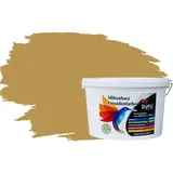 RyFo Colors Fassadenfarbe Silikonharz Fassadenfarbe Ockergelb 10l, 1 L ca. 6 m2, Wasserabweisend, diffusionsfähig, schützt vor Schmutz, Algen, Pilzen gelb