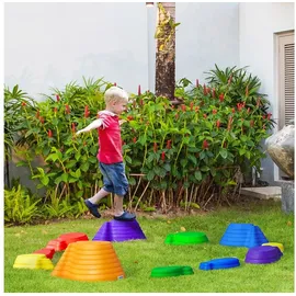 Outsunny Balance Fluss-Steine 11-teilig Stapelbar