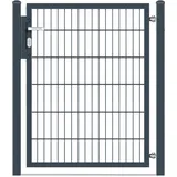 deutsche zauntechnik Drehflügeltor 100 x 120 cm Anthrazitgrau/Stahl
