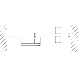 Kermi Nica Gleittür 2-tlg., mit Festfeld NIL2L10020VAK 100x200cm, silber hochglanz, ESG klar, links