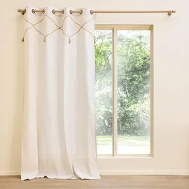 Douceur d'intérieur Douceur d'Intérieur, Ösenvorhang, 140 x 240 cm, Lacia, Polycotton mit Jute-dekor,