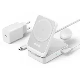 Anker MagGo 3-In-1 Foldable Kabelloses Ladegerät 15W Weiß