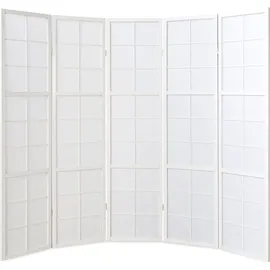Homestyle4u Paravent Shoji in Weiß 220x175 cm 439