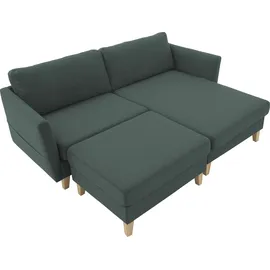 Atlantic Home Collection ATLANTIC HOME COLLECTION, Ecksofa Mailo L-Form", grün B:204cm,