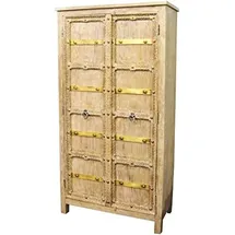 Marrakesch Orient & Mediterran Interior Marrakesch Boho Kleiderschrank 185 x 0 x 0 cm Weiß