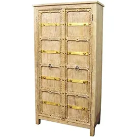 Marrakesch Orient & Mediterran Interior Marrakesch Boho Kleiderschrank 185 x 0 x 0 cm Weiß