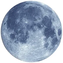 K&L Wall Art Vliestapete »Runde Vliestapete«, Mond Planet Vollmond Kinder, mehrfarbig, matt - bunt