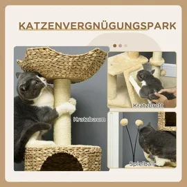 PawHut Kratzbaum 116 cm Beige/Braun