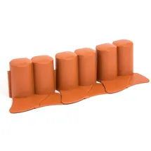 Prosperplast Palisade 302 x 10 cm 12 Stück Terracotta