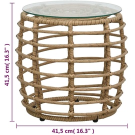 vidaXL Polyrattan Bistro Set 3-tlg. eiche