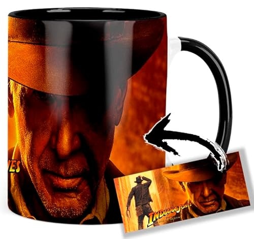 Indiana Jones And The Dial Of Destiny Harrison Ford B Tasse Innen & Henkel Schwarz Keramikbecher Mug